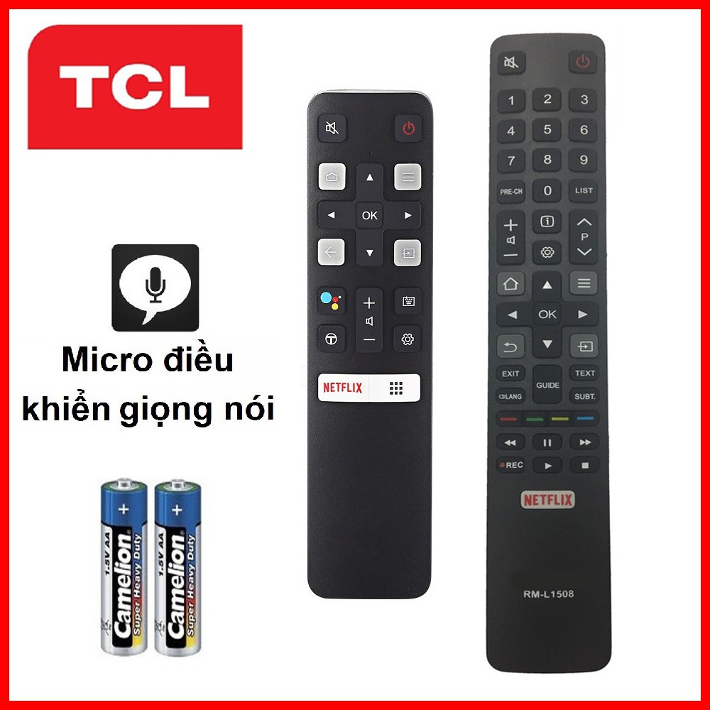 Điều khiển TV TCL SMART Có Micro Giọng nói Hàng chuẩn chính hãng - Sử dụng cho các Tv TCL đời mới nhất