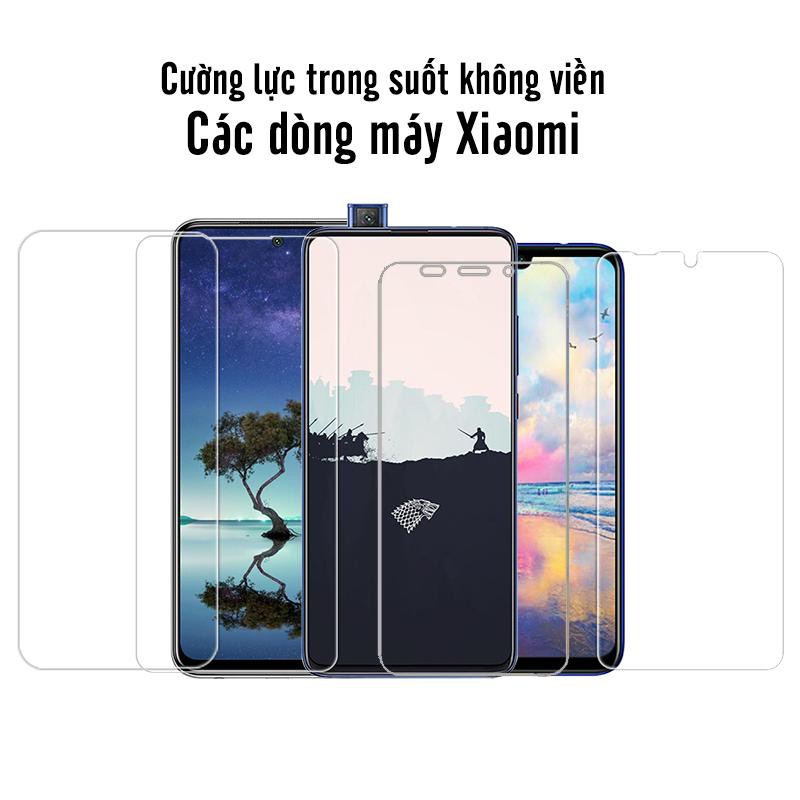 FREESHIP ĐƠN 99K_Kính cường lực trong suốt cho máy Xiaomi - Redmi kèm khăn lau + keo chống hở