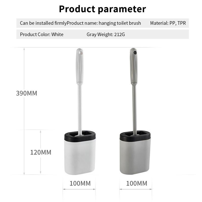 Bàn Chải Vệ Sinh Toilet Đầu Phẳng Bằng Silicone Mềm Bền Nhanh Khô