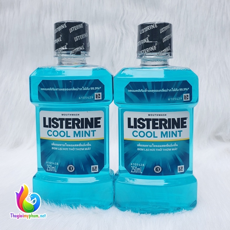 Combo 2 Chai Nước Súc Miệng Listerine Cool Mint 250ml