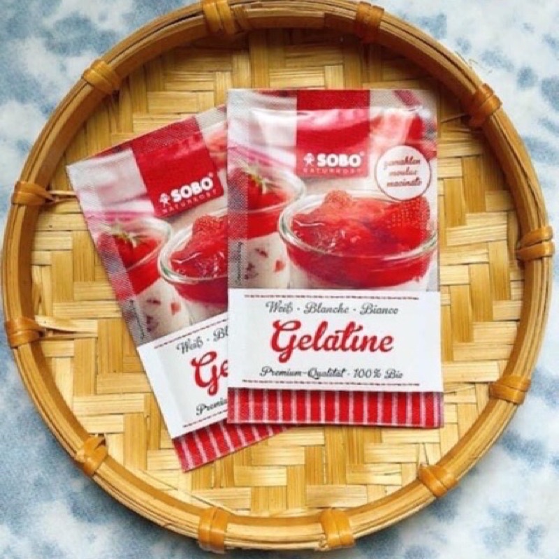 Gelatin Hữu Cơ SoBo dạng bột và dạng lá cho bé (dùng chế biến món phụ ăn dặm cho bé)