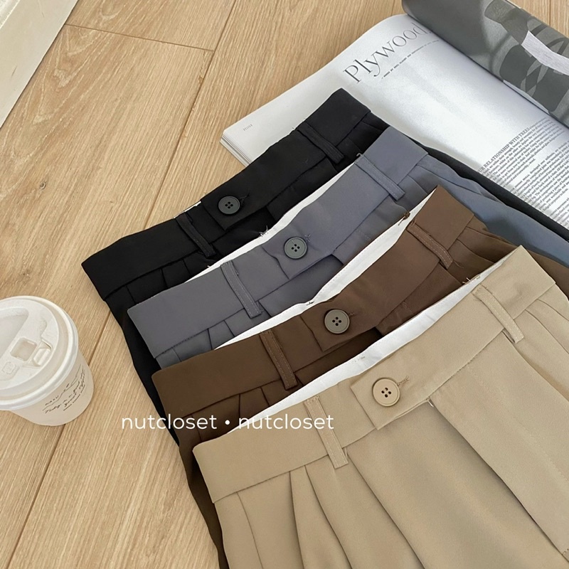 Quần ống suông 1 cúc lệch 310_Q0104