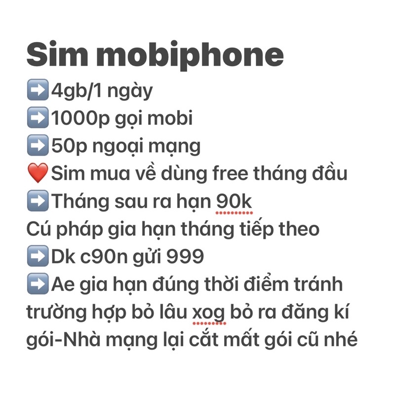 Sim 4G Mobifone C90N 4G/Ngày -90k/Tháng - miễn phí 1 tháng - 120GB DATA TỐC ĐỘ CAO - MIỄN PHÍ GỌI