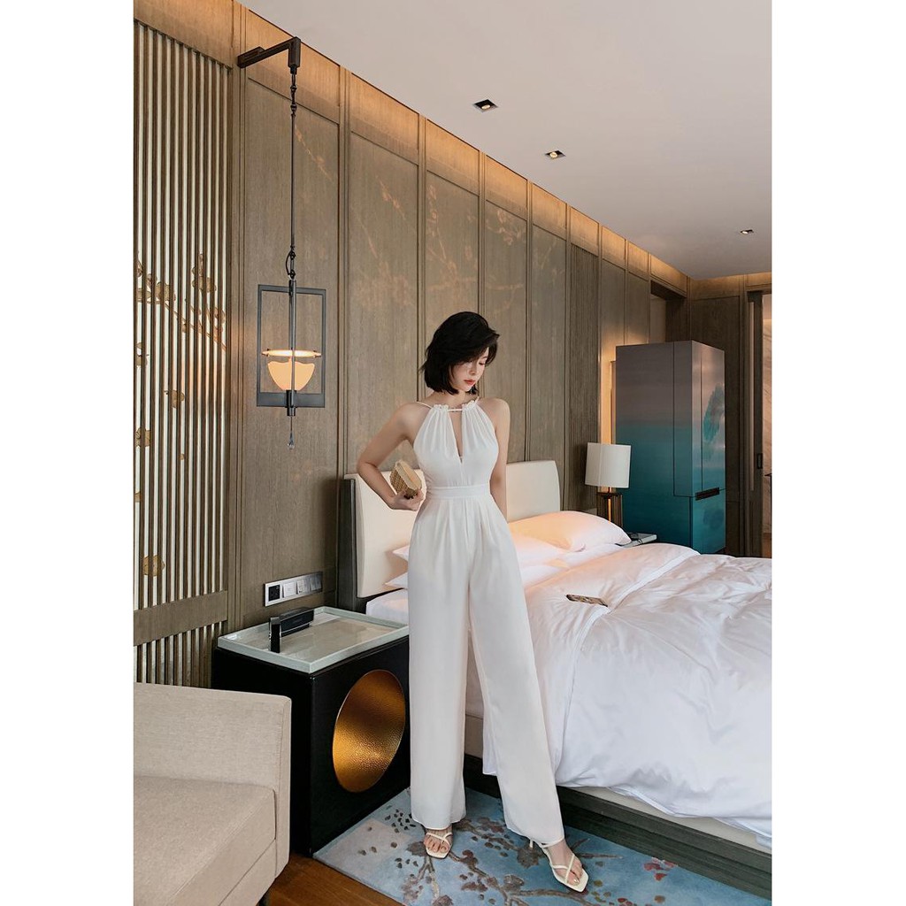 JUMPSUIT DÀI CỔ YẾM PHONG CÁCH HÀN QUỐC - SJ793