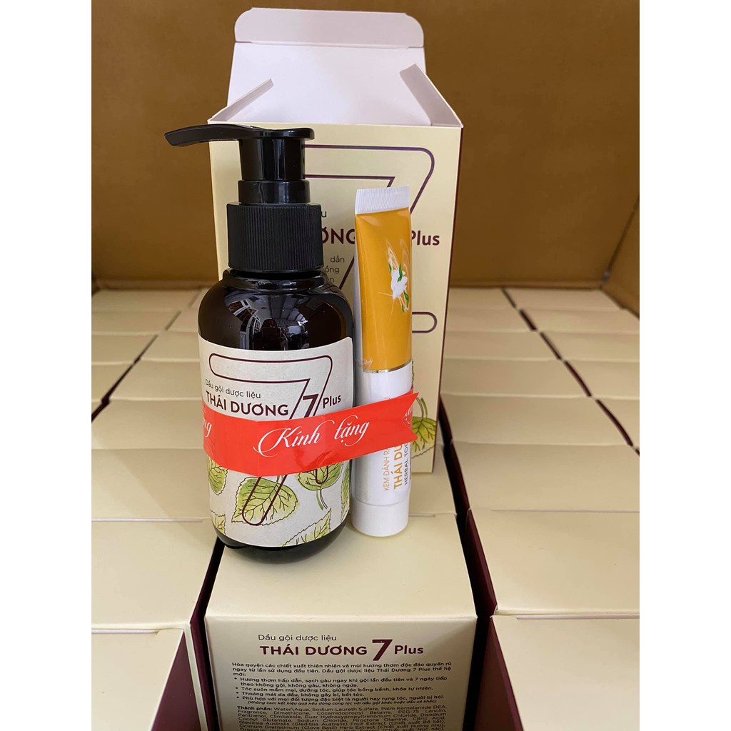 Combo 5 Dầu gội thái dương 7 Plus chai 100ml + 5 tuyp kem đánh răng trị nhiệt miệng Thái Dương