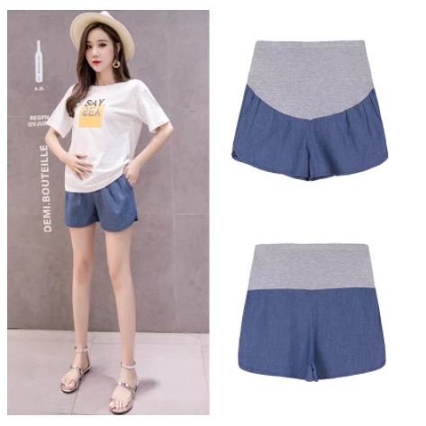 Quần bầu sooc jean giấy có túi hàng đẹp mát mịn