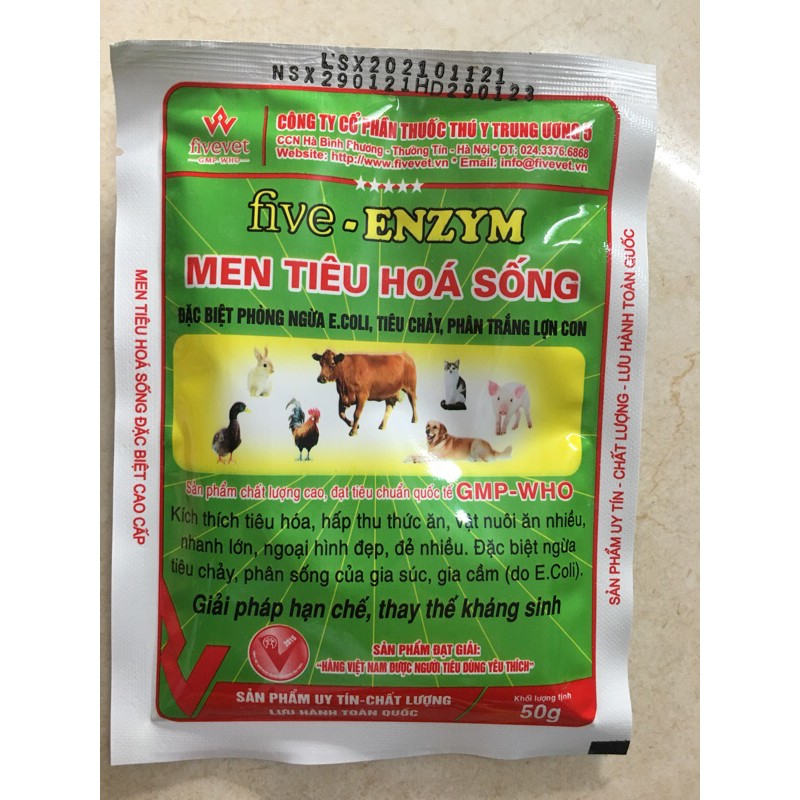 Men tiêu hoá sống  chỉ dùng trong thú y