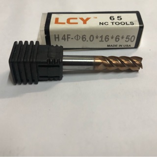 Mũi phay hợp kim LCY độ cứng 65 độ (6ly) trụ 4Me cao cấp loại 1
