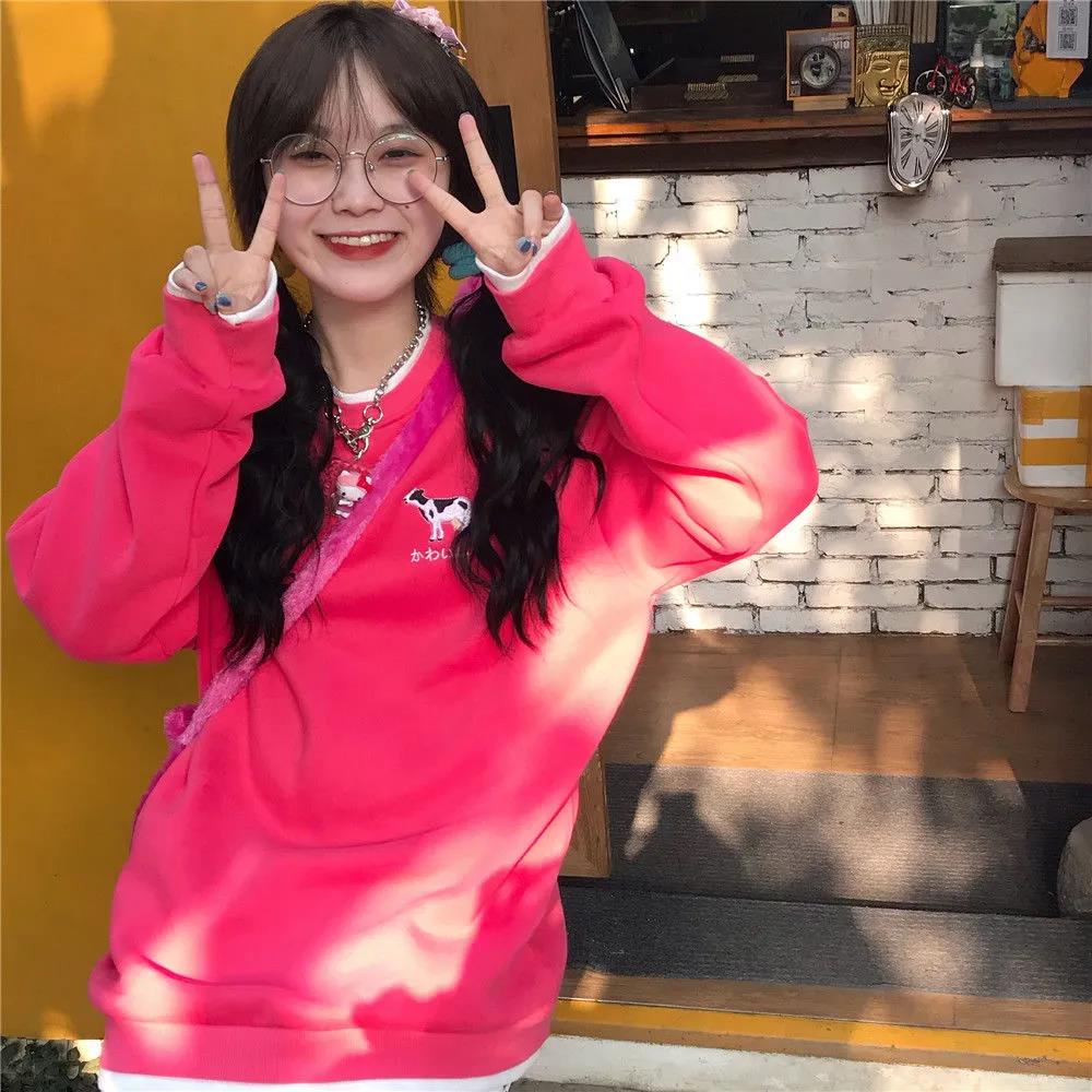 NRVP Áo Thun Nữ Dài Tay Cổ Tròn Thời Trang Hàn