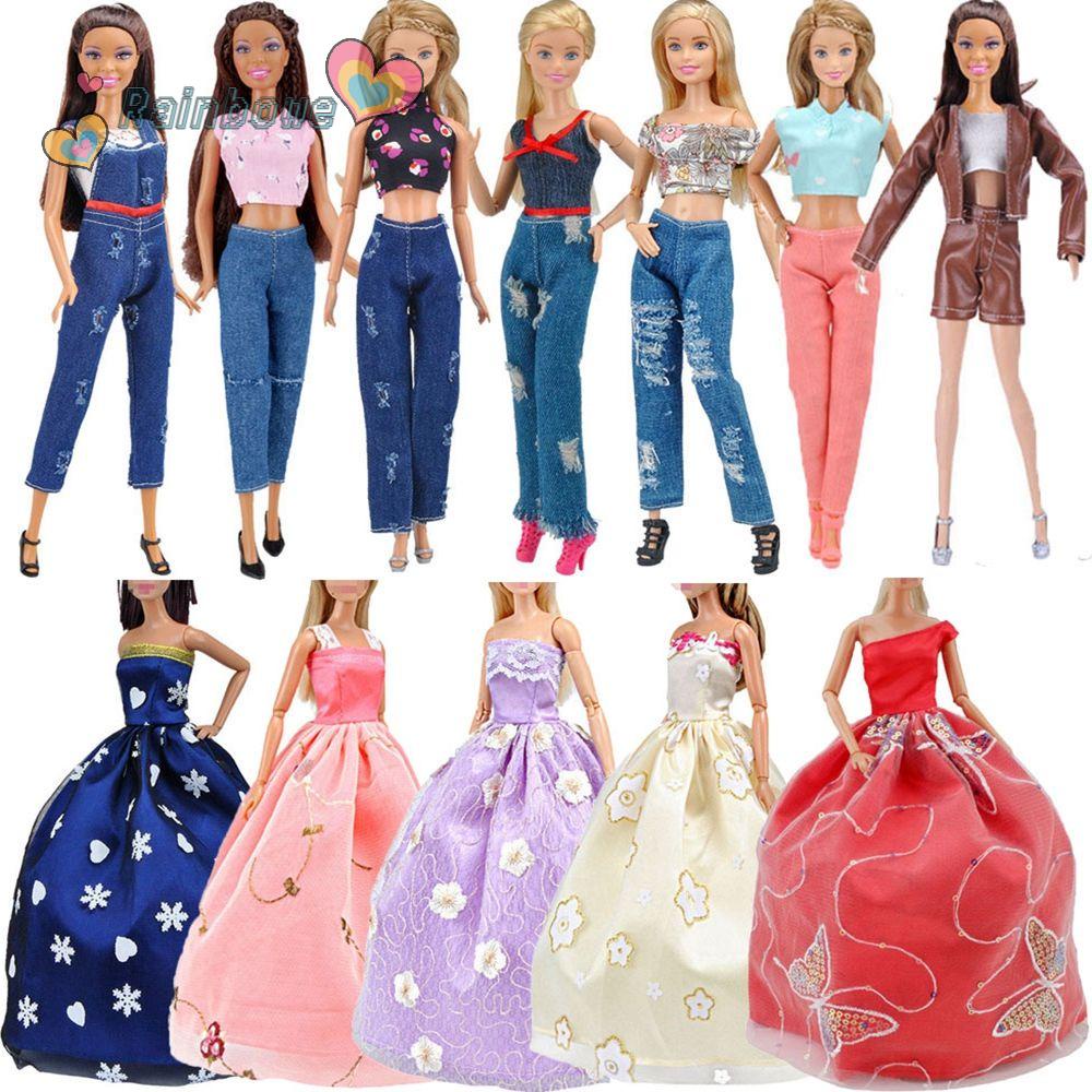 RAINBOW 30cm Casual Wear Newest Girl Clothes Dolls Dress Kids Gift Toy DIY Doll Accessories