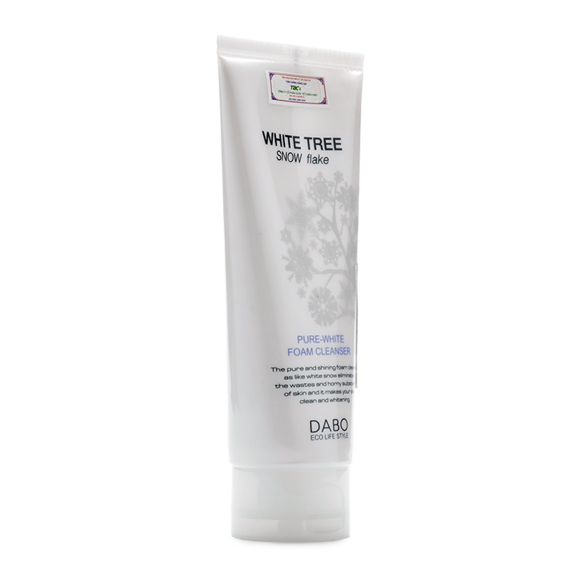 Sữa rửa mặt trắng da có hạt massage Dabo White Tree Snow Flake 150ml