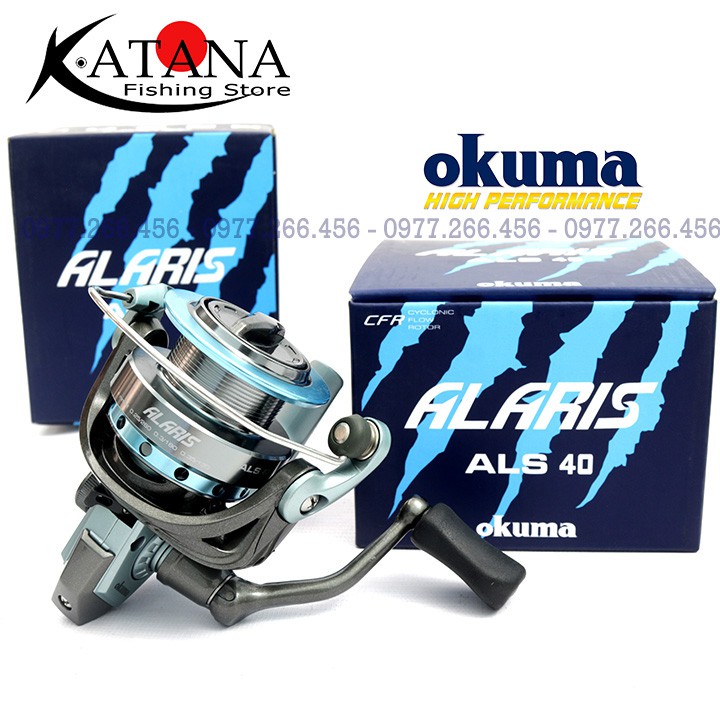 Máy câu cá Okuma - Alaris - size 40 thích hợp câu lure
