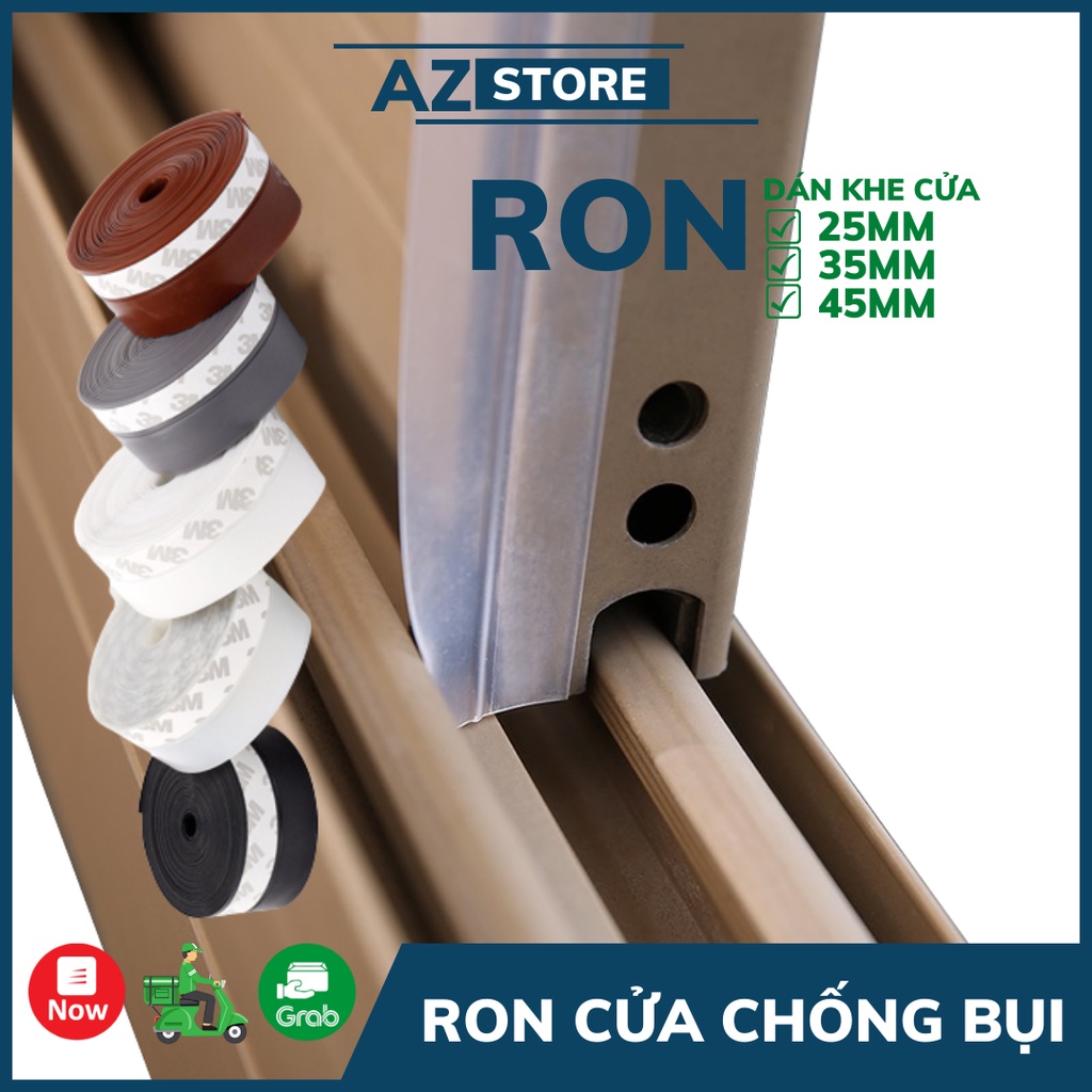 Cuộn 2 mét gioăng dán chân cửa, dán khe cửa cao su dán chống bụi, chống côn trùng - AZ Store