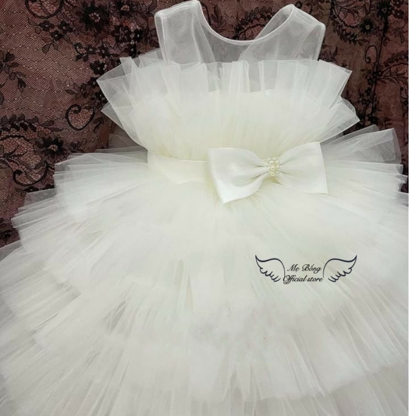 Váy Công Chúa Trắng Xinh Dự Tiệc Giá Rẻ Cho Bé Gái Váy Phồng Công Chúa -Mẹ BốngPrincess dress