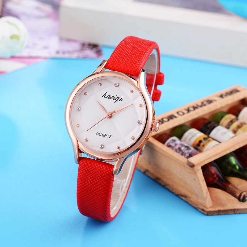 Đồng hồ thời trang nữ Kasiqi KC049 kiểu dáng Hàn Quốc, dây da mềm êm tay | BigBuy360 - bigbuy360.vn