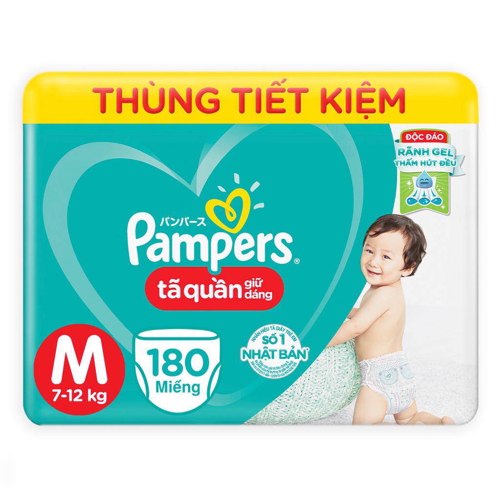 Thùng Tối Ưu Phí Vận Chuyển 3 Gói Tã Quần PAMPERS Giữ Dáng Pampers L108/XL96/XXL84