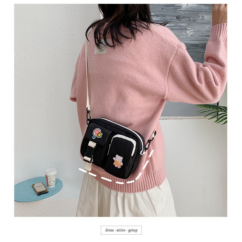 Túi vải đeo chéo nữ chống thấm giá rẻ BAG U VN105
