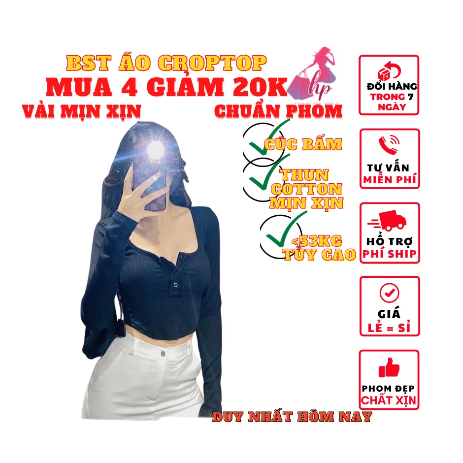 áo croptop nữ ôm body dài ngắn tay cổ vuông kiểu hàn quốc mẫu mới dễ thương thời trang 2021