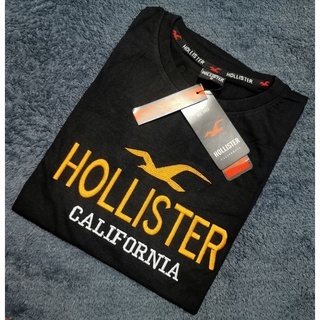 Hàng sẵn có Hollister Classic Seagull Họa tiết In chữ Nam Mềm mại 100% Cotton Plus Size Tay ngắn Ess