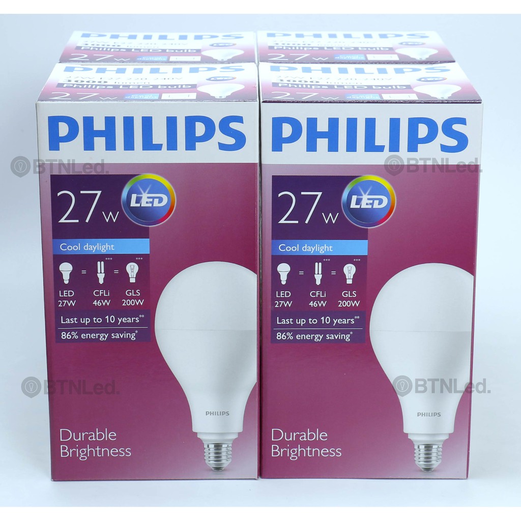 Bóng đèn PHILIPS LED Bulb 27-200W A110 E27 -ÁNH SÁNG TRẮNG - [HÀNG CHÍNH HÃNG] - Hiệu suất phát quang cao, ánh sáng mạnh