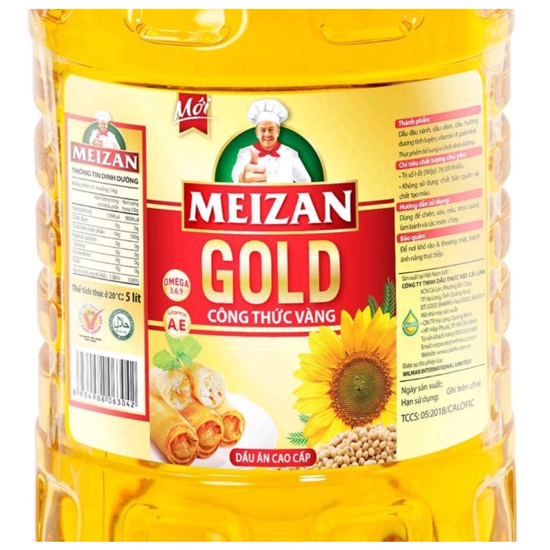 Dầu ăn Meizan Gold bình 5l