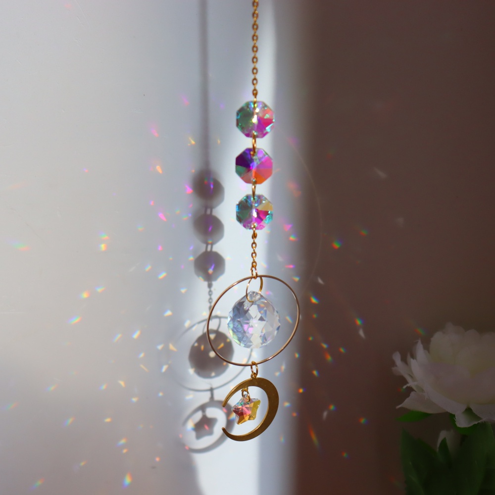 Elegant Aurora Crystal Hanging Wind Chime
