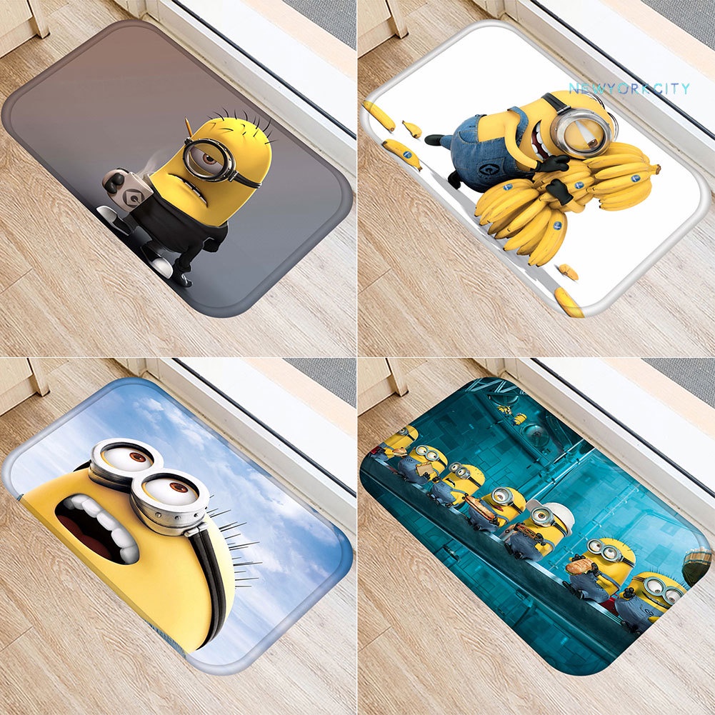 Thảm lót cửa chùi chân Chống Trượt Họa Tiết Hoạt Hình Dễ Thương