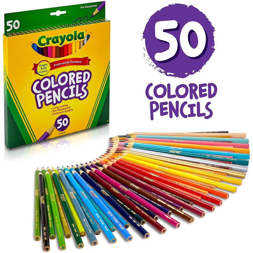 Bộ 24 bút chì màu an toàn cho trẻ Crayola Colored Pencil