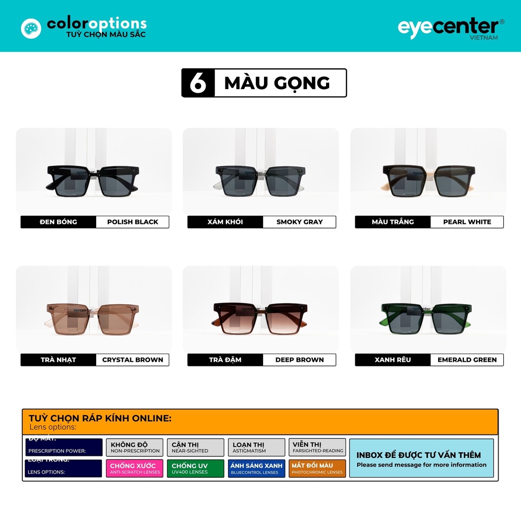 Kính mát nam nữ chính hãng ZAC &amp; CODY S17S nhựa dẻo chống gãy nhập khẩu by Eye Center Vietnam