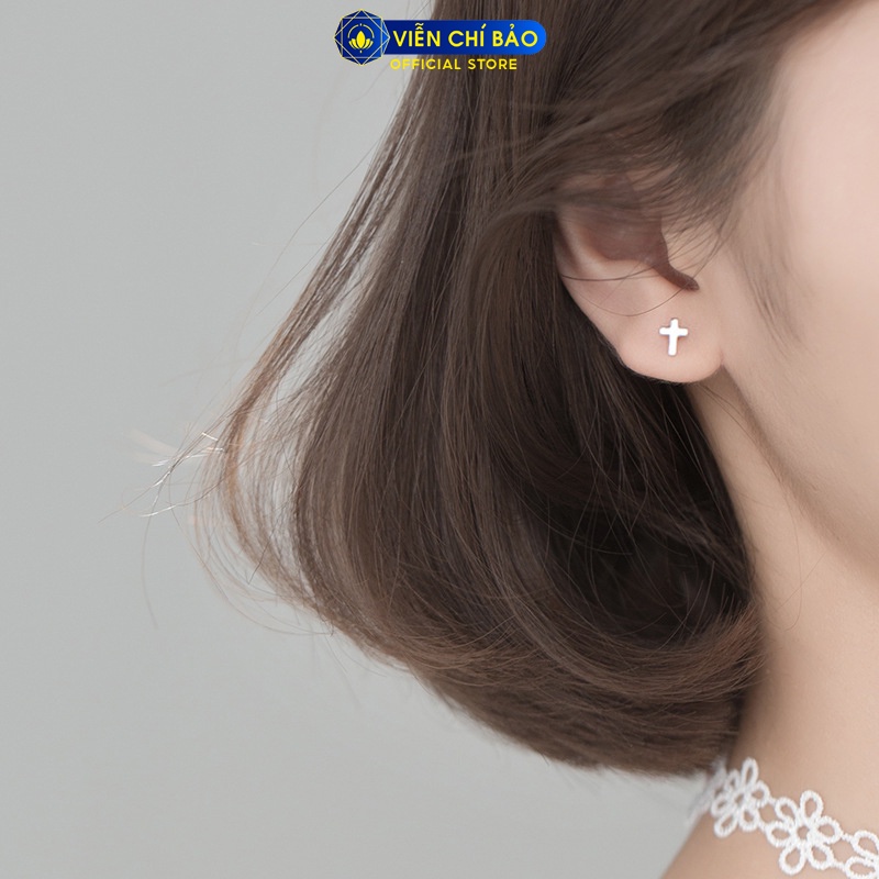 Bông tai bạc nữ trơn nhiều hình chất liệu bạc 925 thời trang phụ kiện trang sức nữ thương hiệu Viễn Chí Bảo B400567