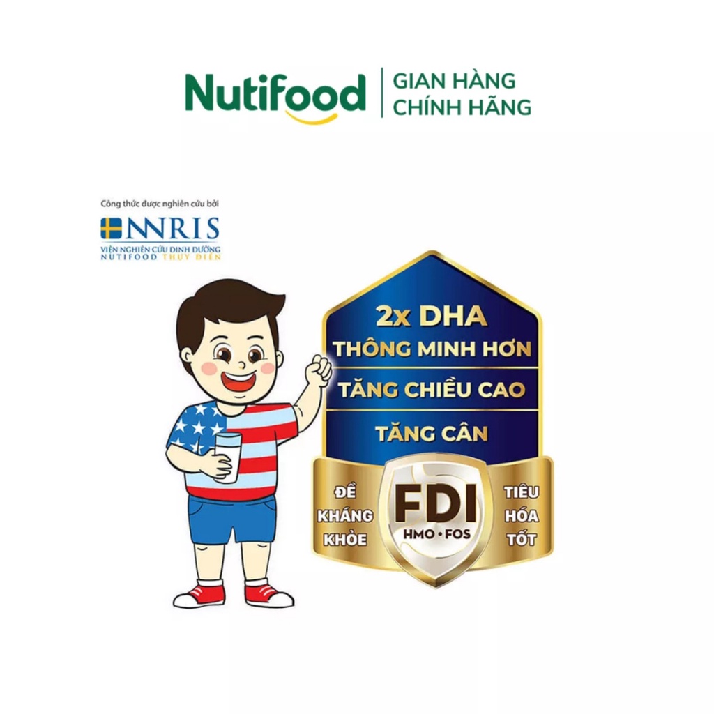 Sữa Bột Nutifood Grow Plus+ Đỏ - Hộp 1,5kg.