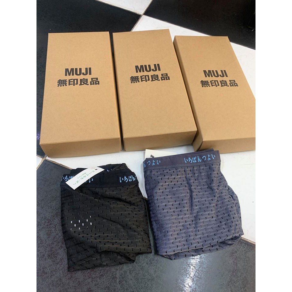 Set 4 quần sịp nam muji tam giác có lỗ thông hơi