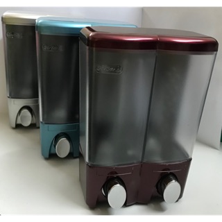 Hộp đựng dung dịch sát khuẩn, xà phòng treo tường 2 ngăn