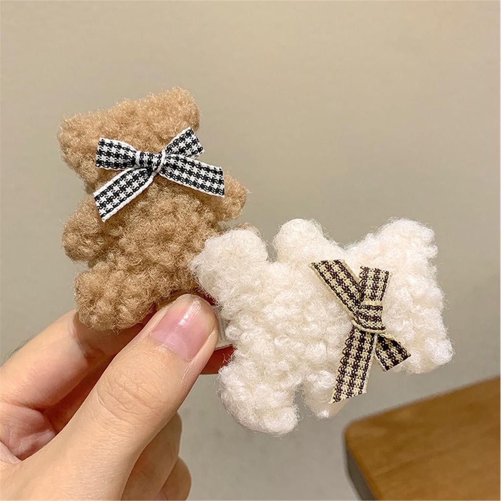 Kẹp tóc gấu nơ nhiều màu thời trang xinh xắn cho nữ