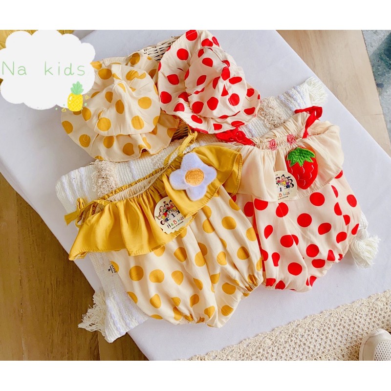 [FREE SHIP] SET ĐỒ BÉ GÁI CỰC XINH TẶNG KÈM MŨ 6-16KG