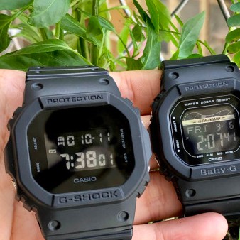 đồng hồ casio 5600BB-1DR – NAM – QUARTZ (PIN) – DÂY CAO SU