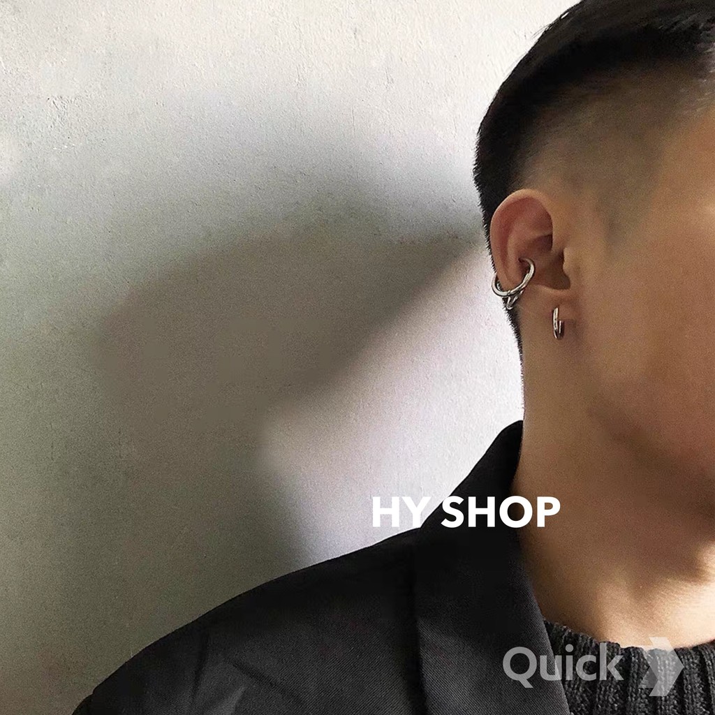 khuyên kẹp tai titan nam nữ cá tính không cần xỏ lỗ(full size)