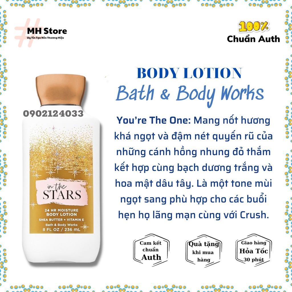Body Lotion Sữa Dưỡng Thể Bath & Body Works, Sữa Dưỡng Da Toàn Thân  236ml MH Store