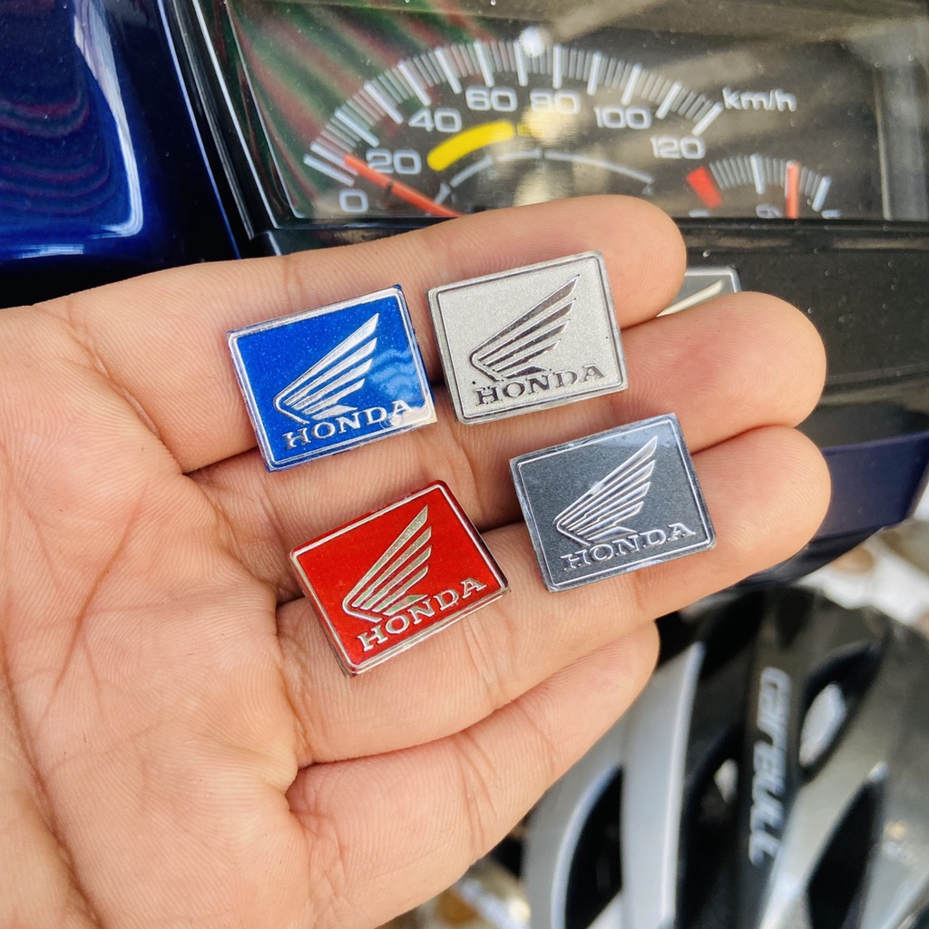 ( Màu xanh ) Tem logo honda cánh chim hàng zin mod lên màu đỏ dán bợ đồng hồ, bảng số