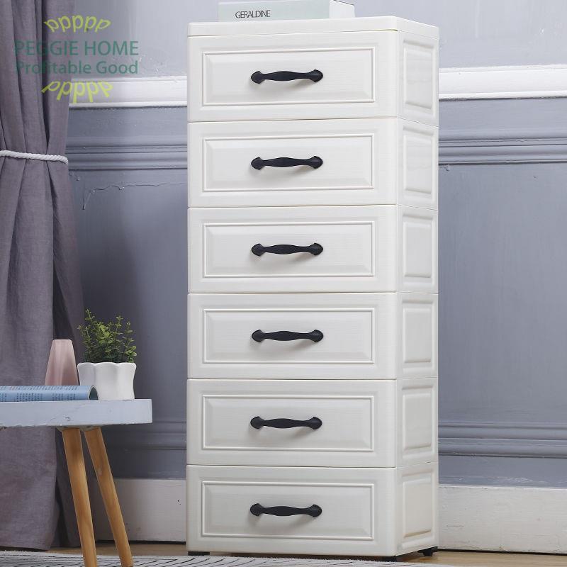 PEGGIEHOMETủ nhựa ngăn kéo phong cách Châu Âu đựng đồ trẻ em rộng 40 quần áo Giá chơi Hộp