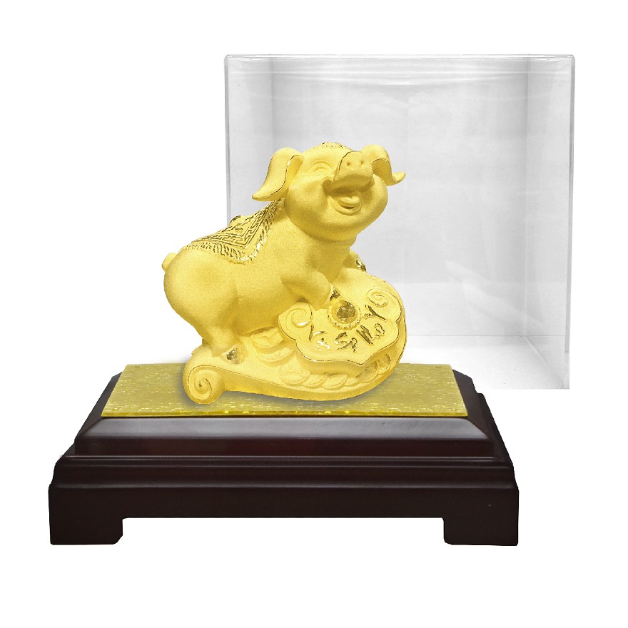 Quà tặng phong thủy mạ vàng Heo vàng phúc lộc DOJI DJDEFJZ-016 mang lại đủ đầy, cát tường bình an, cuộc sống ấm no
