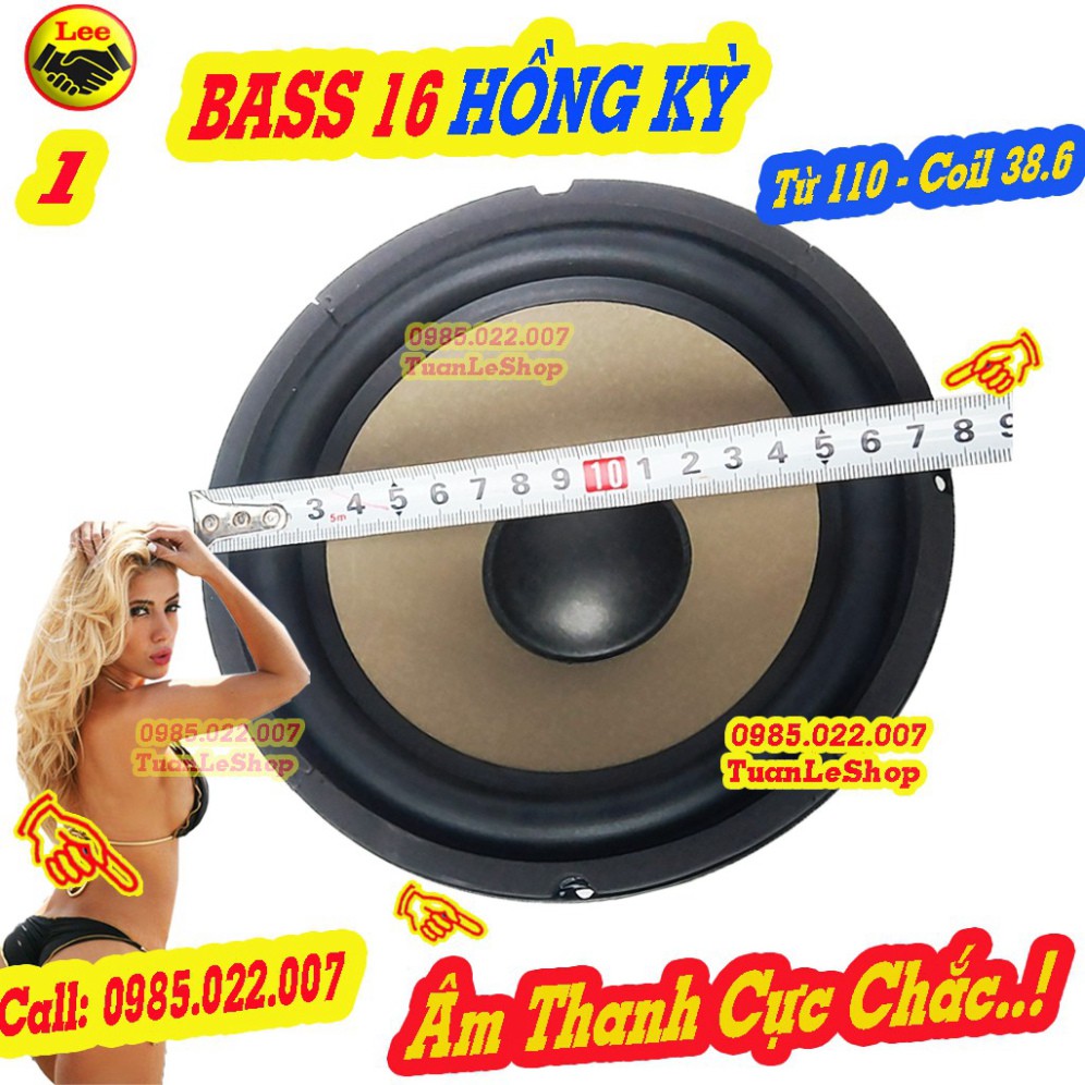 LOA BASS 16 HỒNG KỲ MÀNG VÀNG TỪ 110MM CAO CẤP - GIÁ 1 CHIẾC BASS 1.6 TẤC