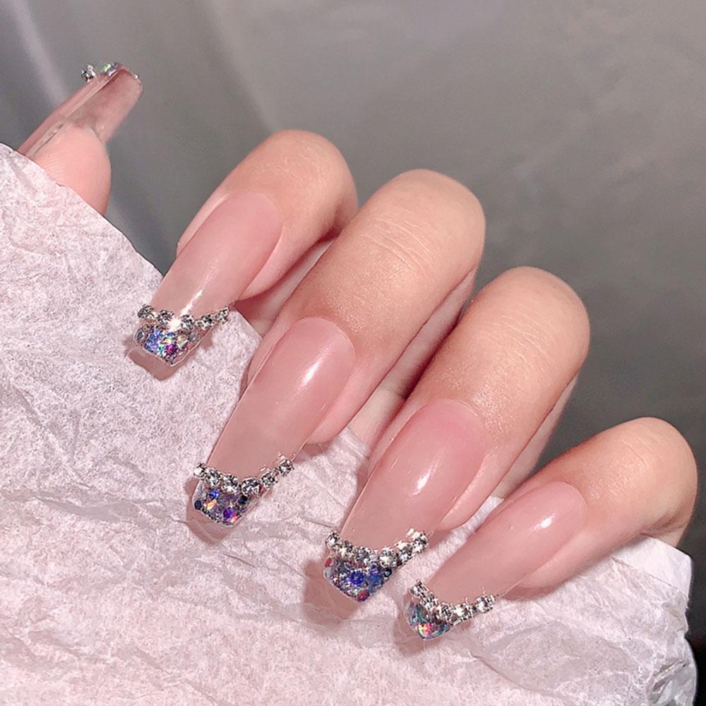 Phụ Kiện Kim Loại Đính Đá Trang Trí Móng Tay 3D DIY Sang Trọng