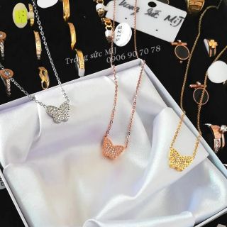 Dây chuyền titan bướm đính xoàn