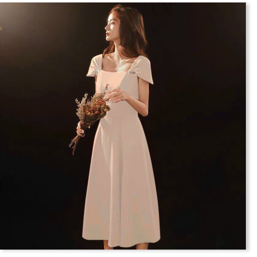 ĐẦM UMI ĐÍNH NGỌC DÁNG SUÔNG MỚI NHẤT NĂM 2021 THỜI TRANG MỚI KME