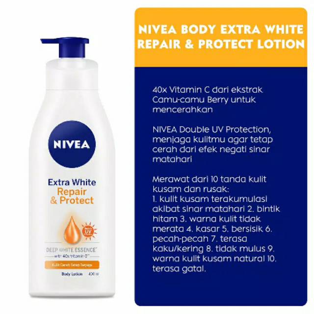 (hàng Mới Về) Kem Dưỡng Trắng Da Toàn Thân Nivea Spf 15 400ml