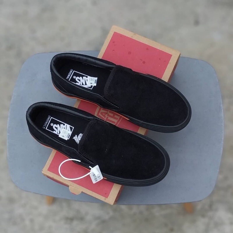 Giày Thể Thao Vans Slip On Wtaps Gps Màu Đen Cam Nhập Khẩu Cao Cấp