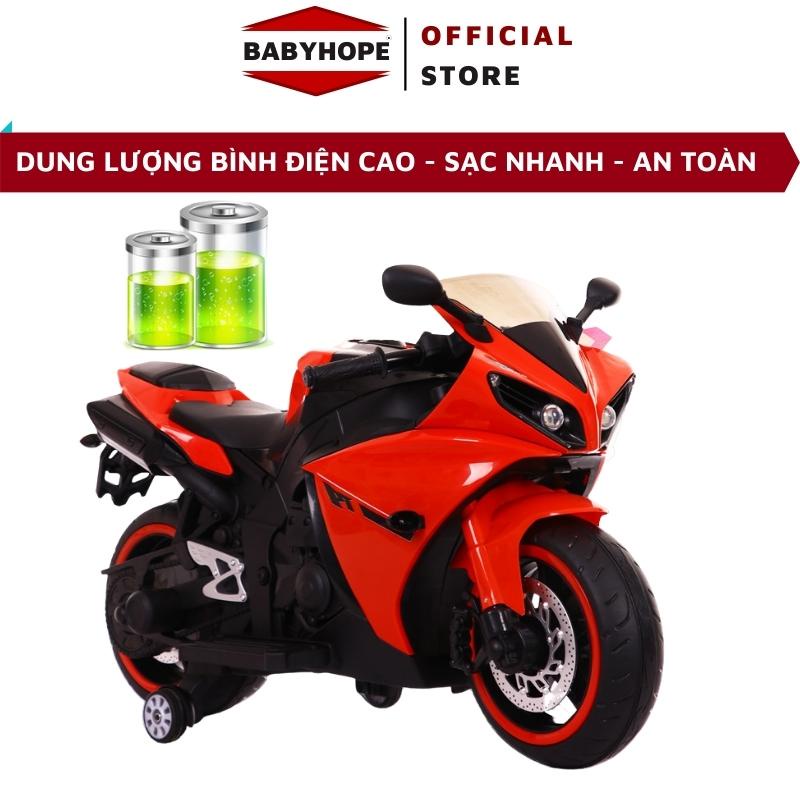 Xe máy điện trẻ em R1 BAYBHOPE sử dụng tay ga chân phanh, dung lượng bình cao