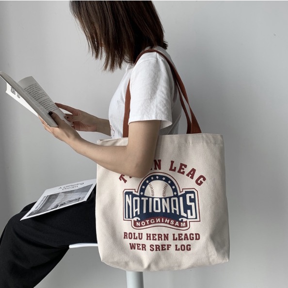 Túi vải canvas phong cách Hàn Quốc thời trang