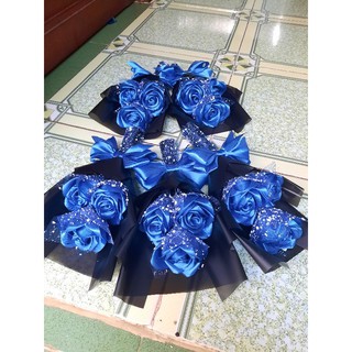 hoa hồng xanh ruy băng